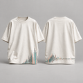 Camiseta oversize musical Equalizer Flow, frente y espalda