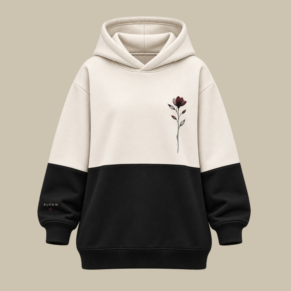 Midnight Bloom — Hoodie Flowers frente