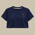Midnight Rose — Crop Top Flowers frente
