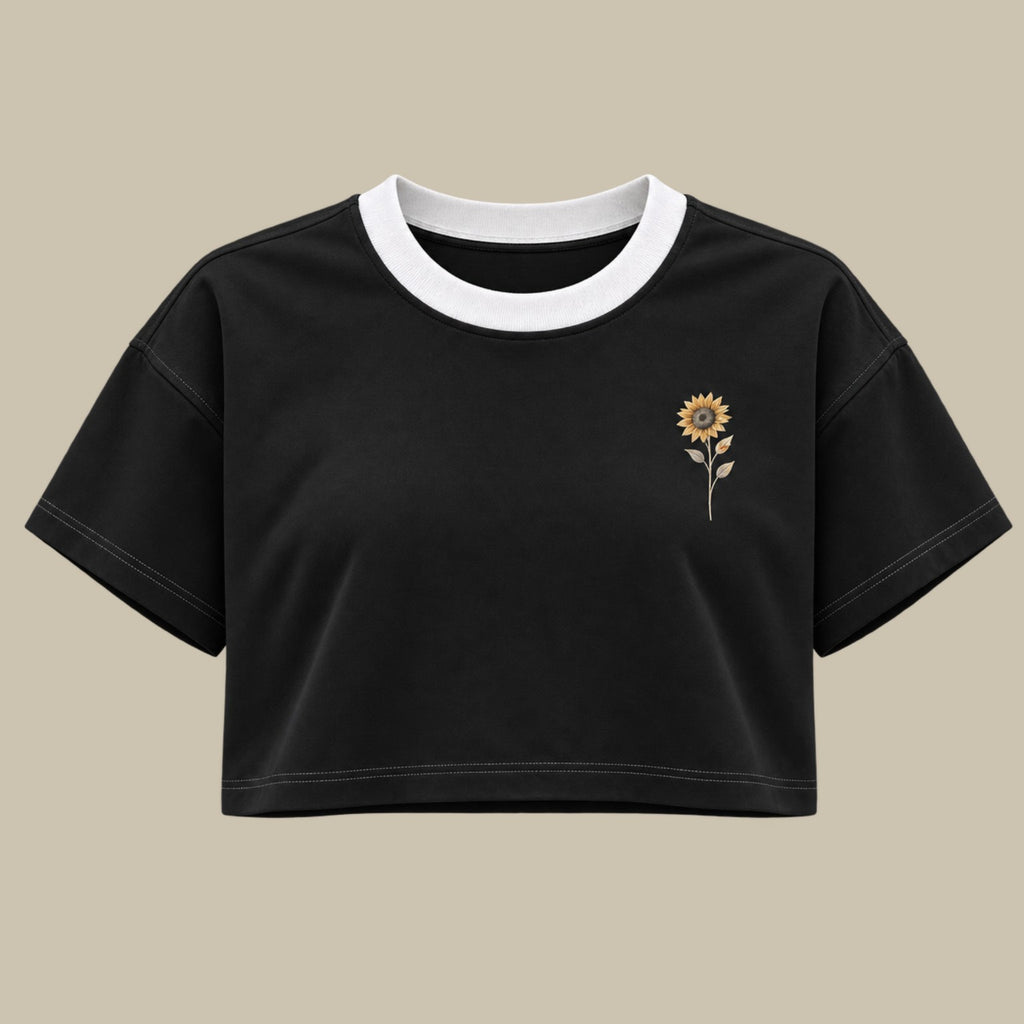 Sunflower Line — Crop Top Flowers frente