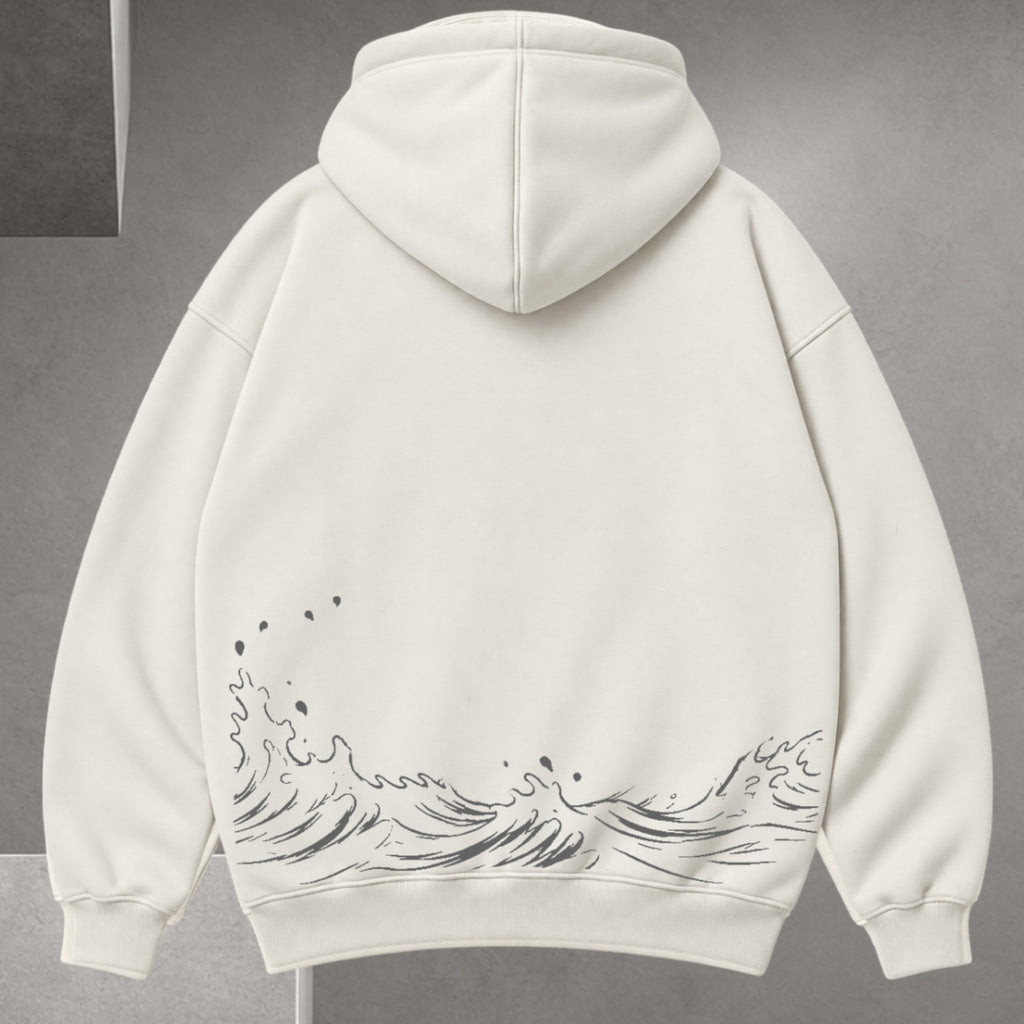 Hoodie Ant Vol 5 blanco hueso vista trasera