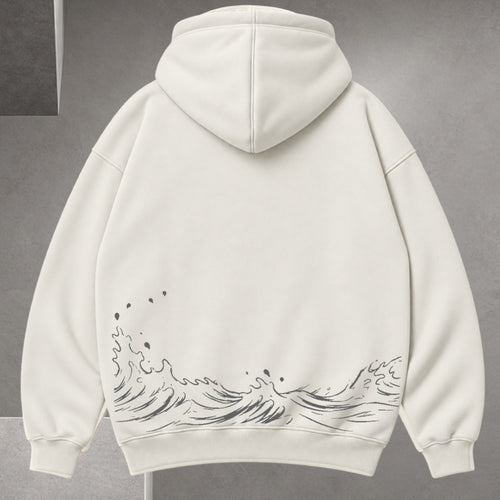 Hoodie Ant Vol 5 blanco hueso vista trasera