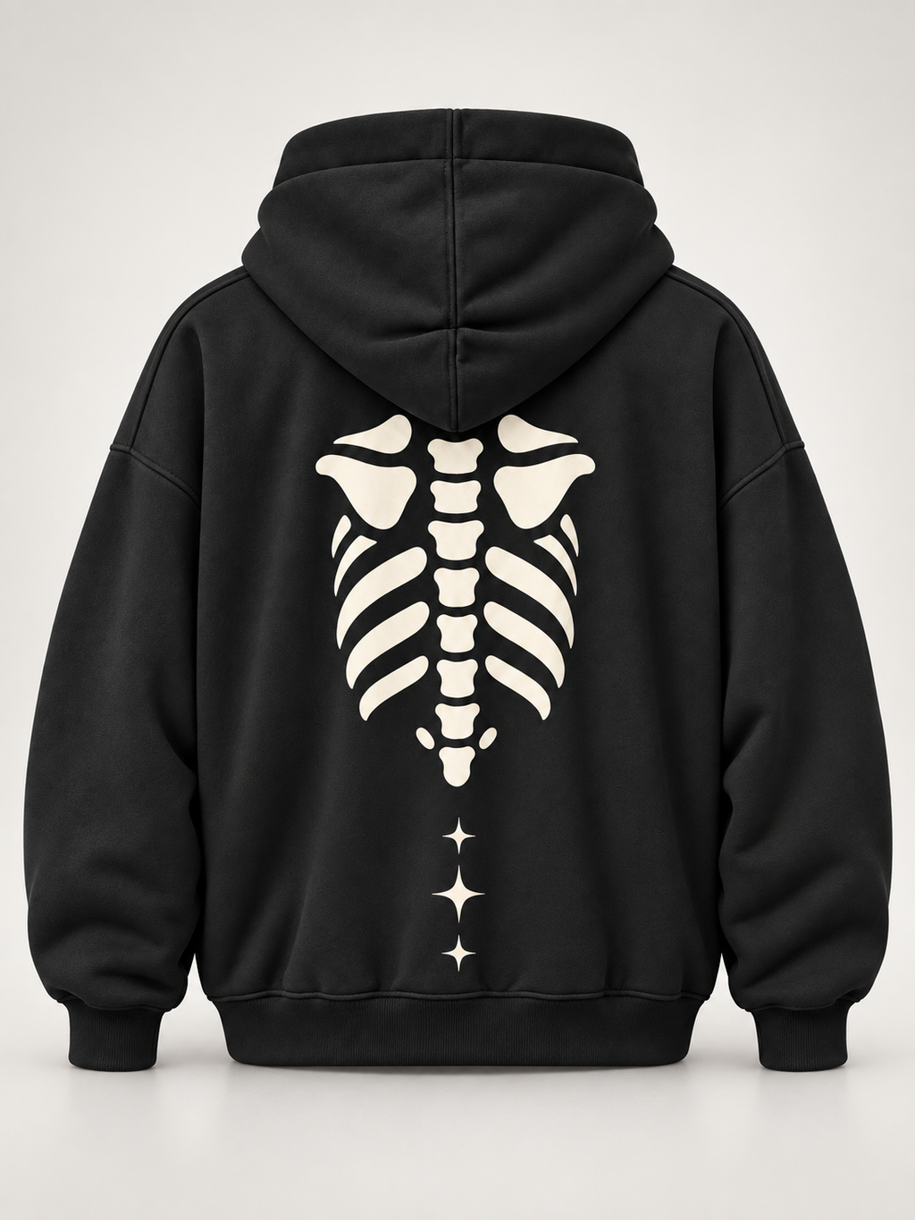 Anatomical Cut Hoodie HLWN - espalda con corte láser