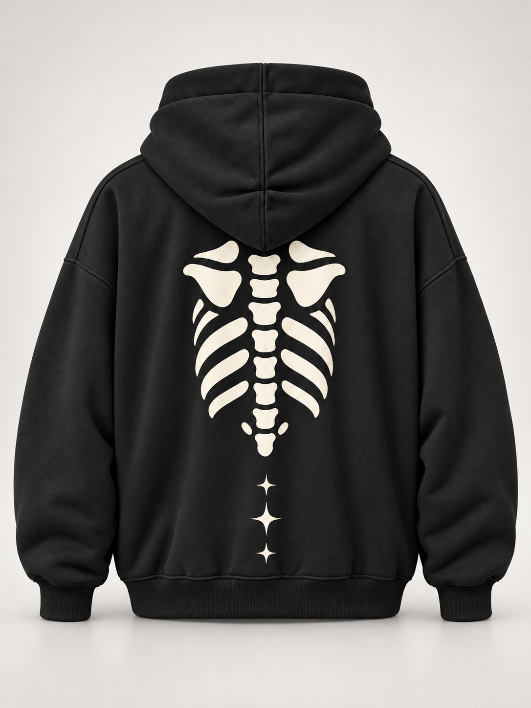 Anatomical Cut Hoodie HLWN - espalda con corte láser