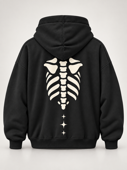 Anatomical Cut Hoodie HLWN - espalda con corte láser