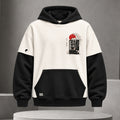 Hoodie JPN Oversize combinado blanco y negro
