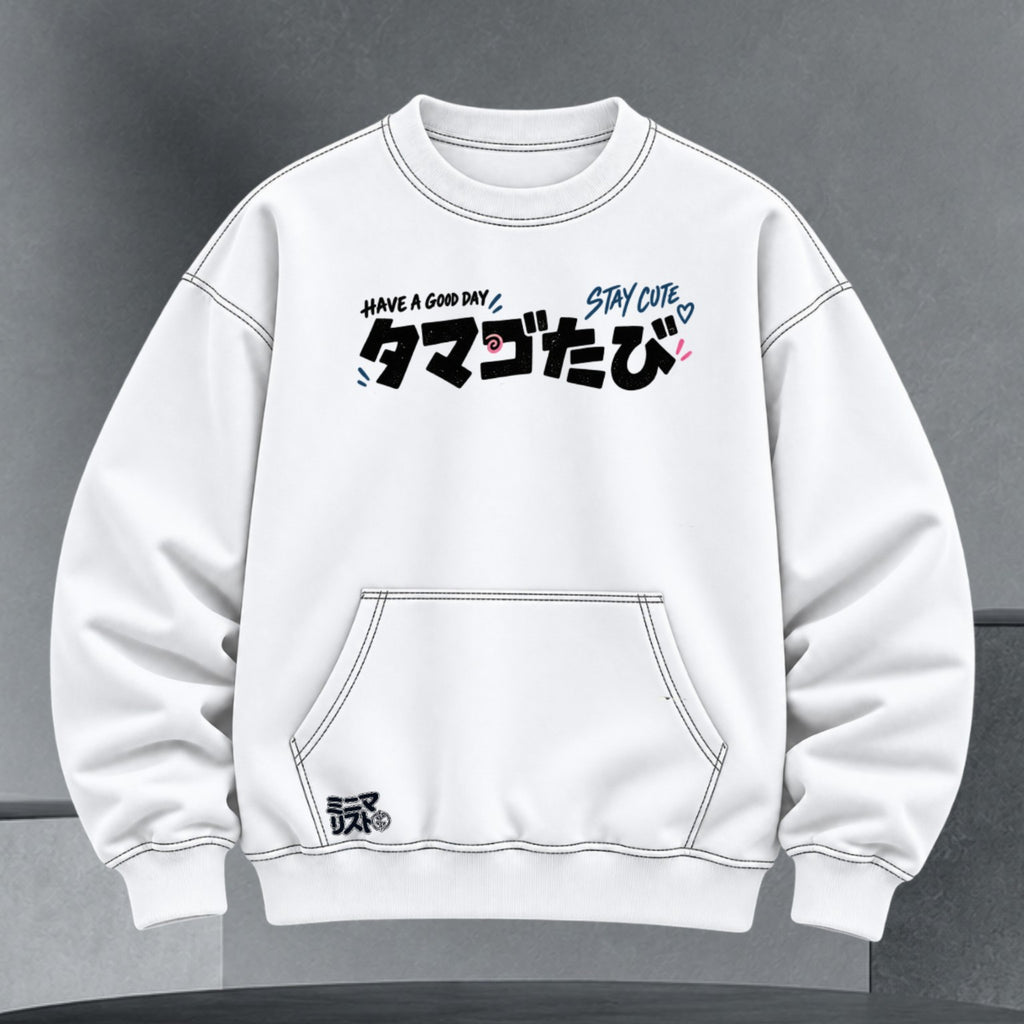 Buzo blanco JPN Tamago Journey - frente