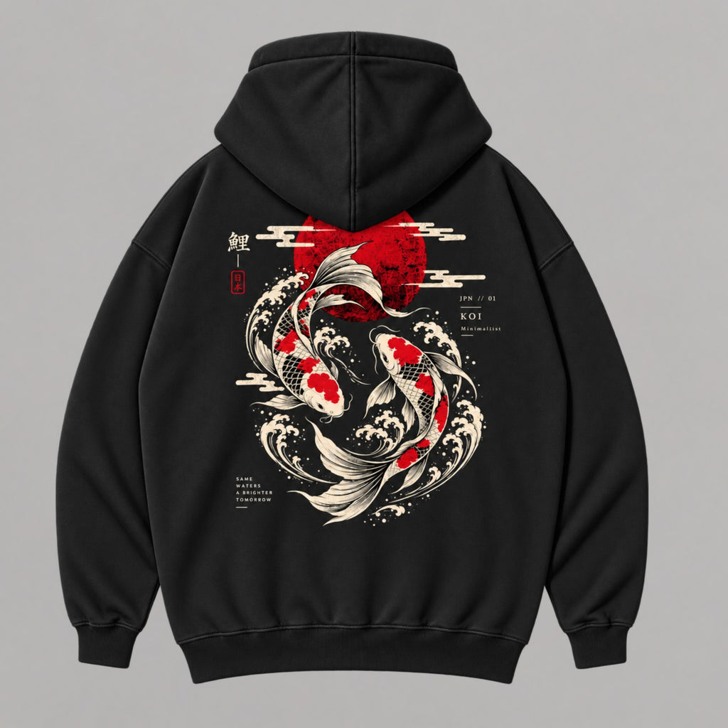 Koi Rising — Hoodie Oversize JPN espalda