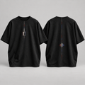 Camiseta oversize musical Live Signal, frente y espalda