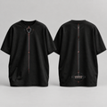 Camiseta oversize musical Pick and Strings, frente y espalda