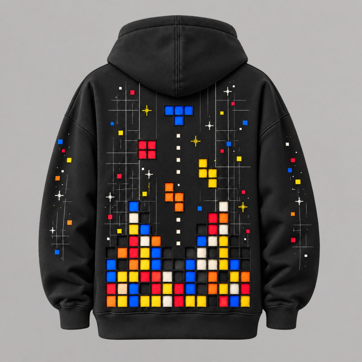 Pixel Grid — Hoodie Oversize ANT espalda