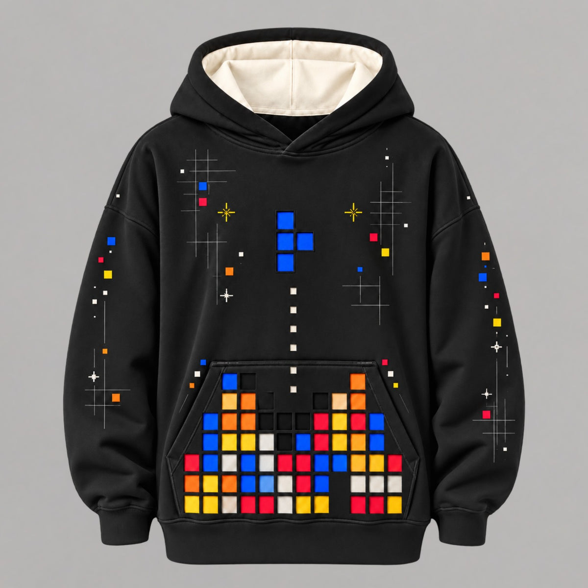 Pixel Grid — Hoodie Oversize ANT frente