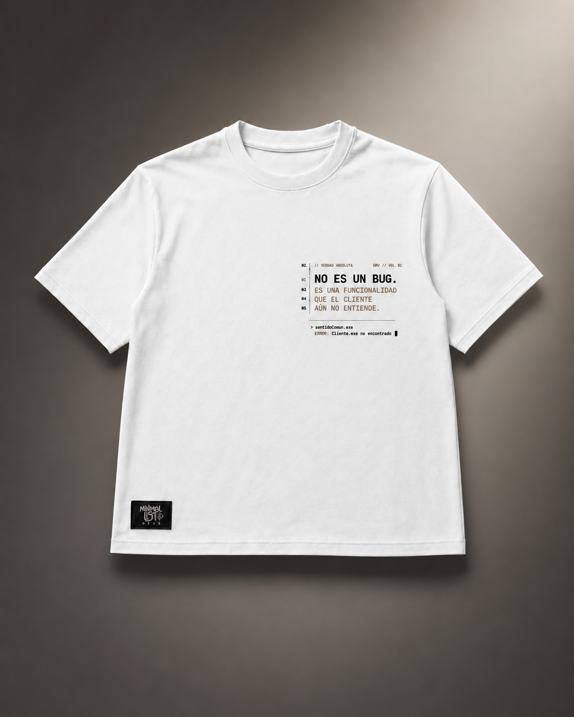 Código & Caos — Camiseta DEV Vol.1