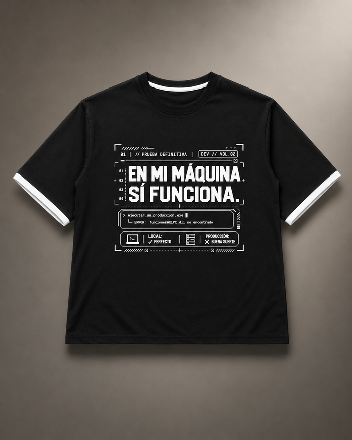 En mi máquina sí funciona — Camiseta DEV