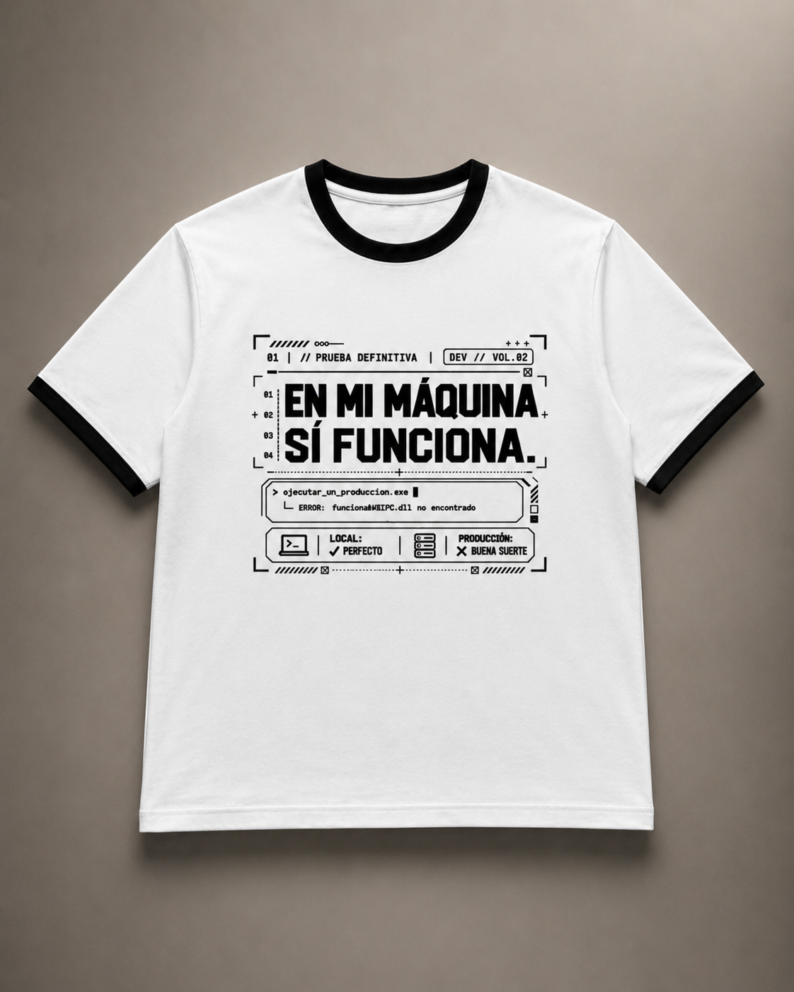 En mi máquina sí funciona — Camiseta DEV
