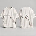 Camiseta oversize musical Tape Loop, frente y espalda